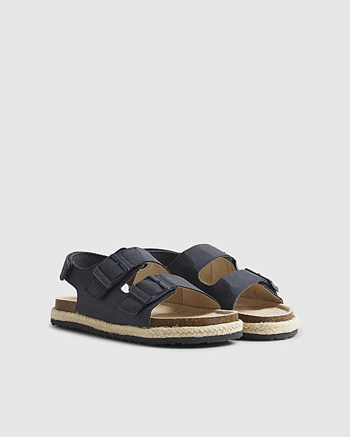 Boys Navy Footbed Sandals