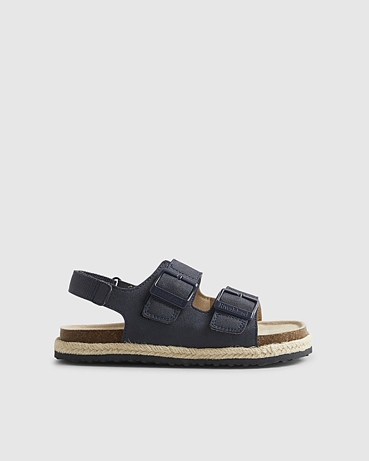 Boys Navy Footbed Sandals