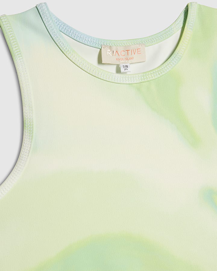 Girls Green RI Active Cycling Shorts Set