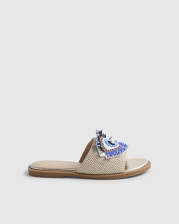 Girls Blue Eye Sandals