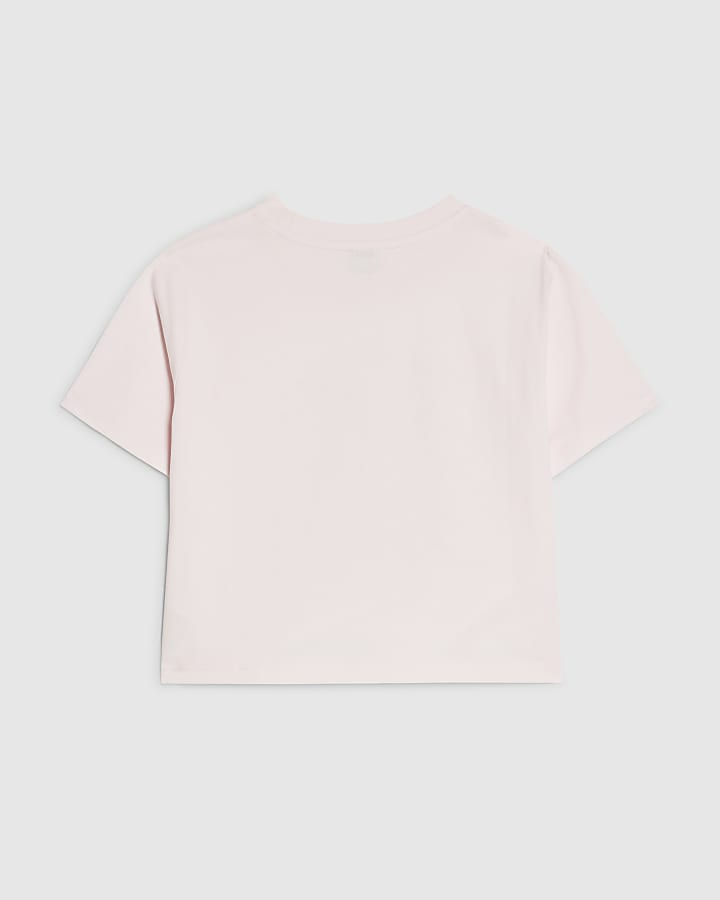 Girls Pink L'amour Donut Crop Top