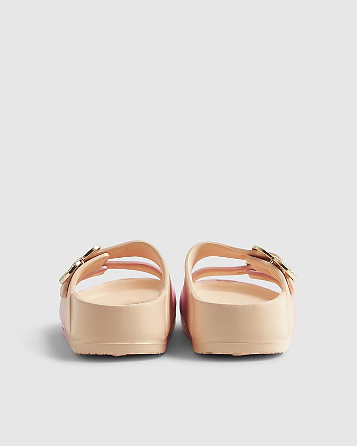 Girls Ombre Buckle Moulded Sliders