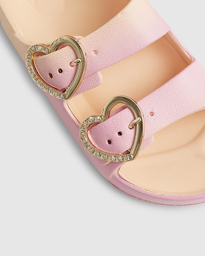 Girls Ombre Buckle Moulded Sliders