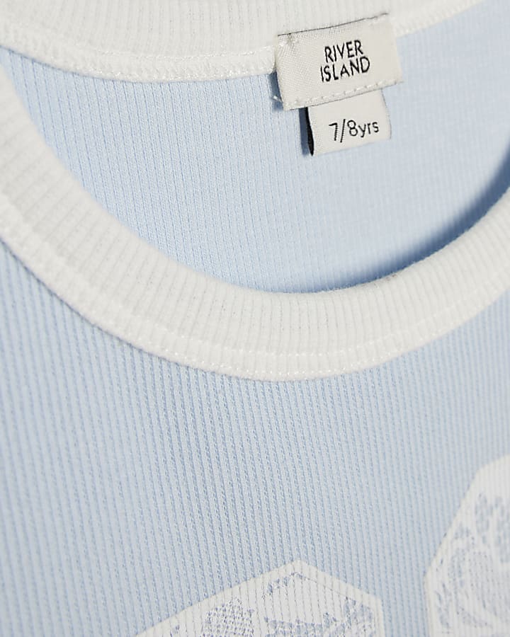 Girls Blue Lace Number 98 T-Shirt