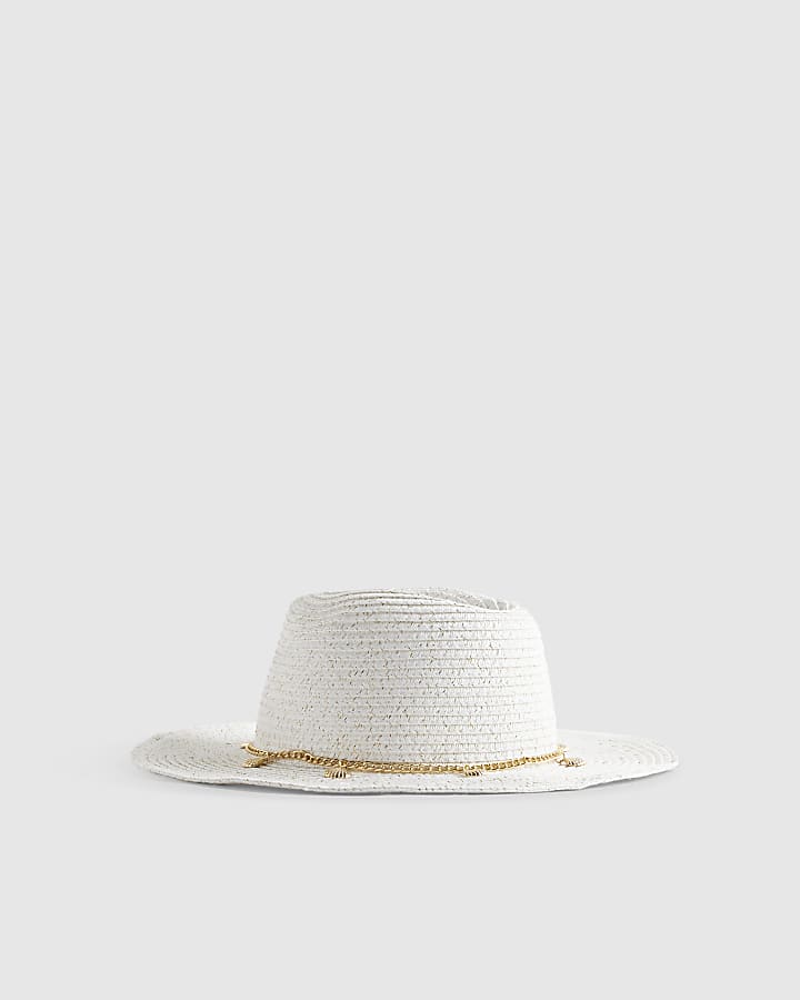 Girls White Shell Cowboy Hat