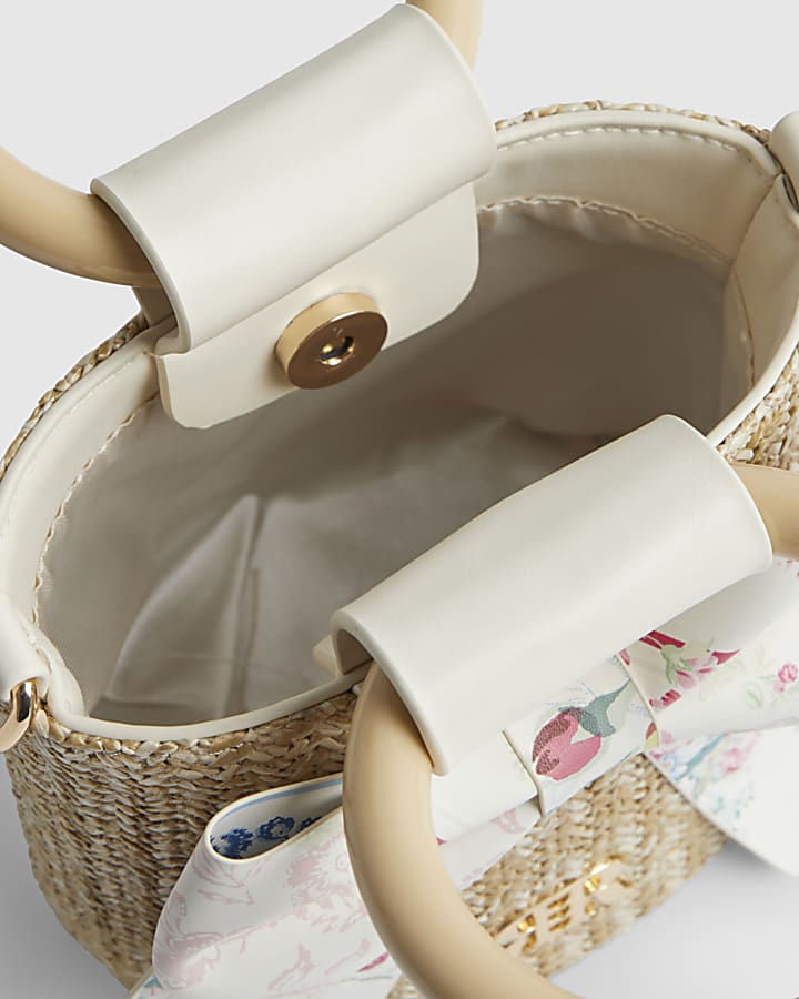 Girls Brown Cabbages and Roses Bucket Bag