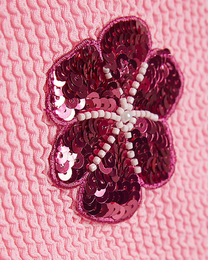 Girls Pink Bow Bikini Set