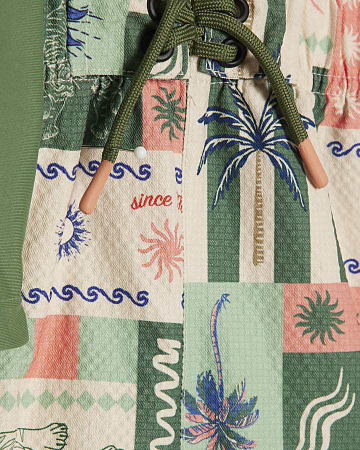 Boys Khaki Tiger T-Shirt Set