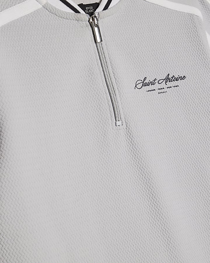 Boys Blue Slim Fit Baseball Polo Set