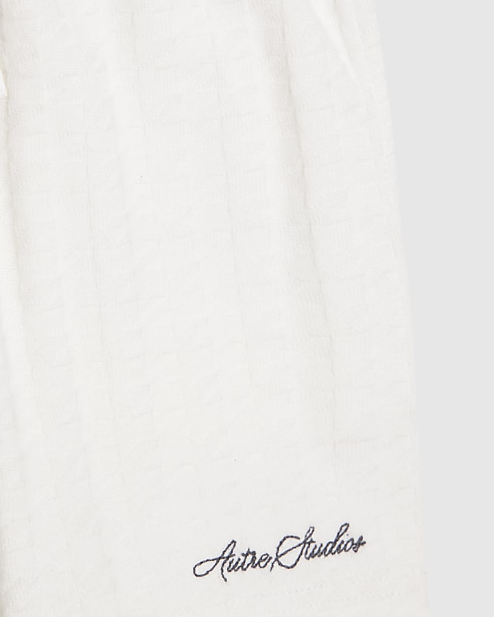 Mini Boys White Polo Shirt And Shorts Set