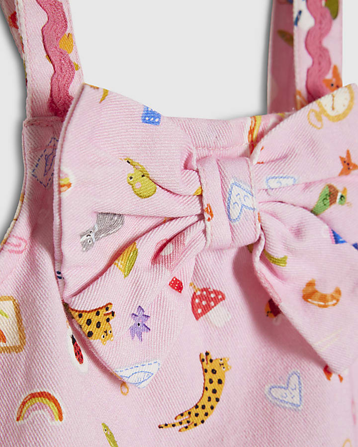 Baby Girls Pink Icon Bow Cami Set