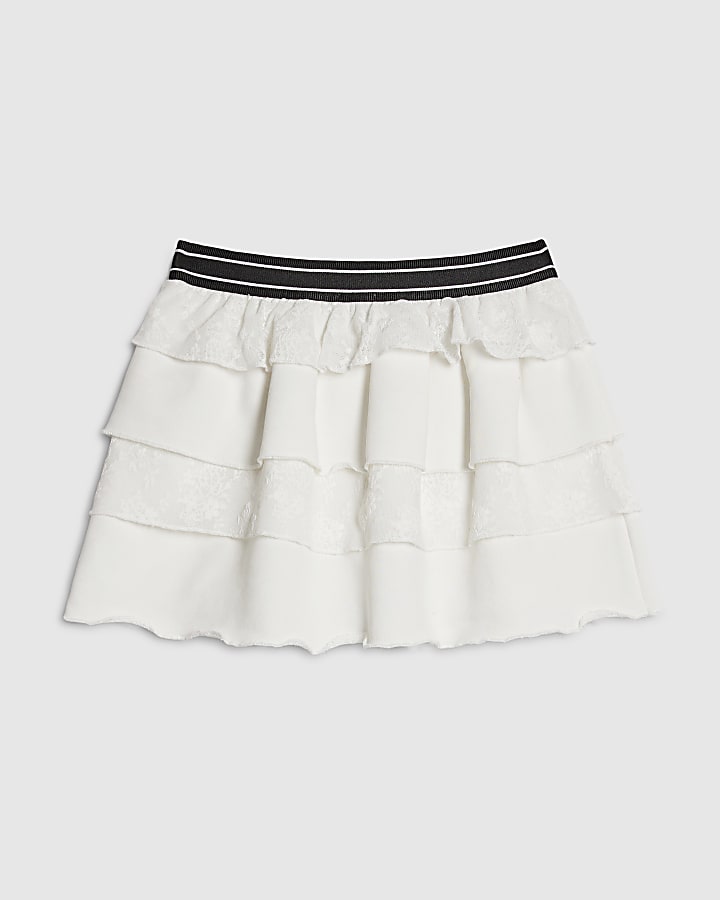 Girls White Rara Skirt