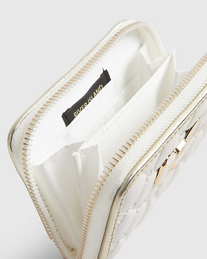 Girls Cream Bow Purse