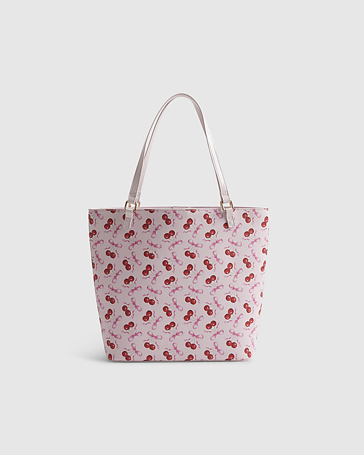 Girls Pink Cherry Shopper Bag