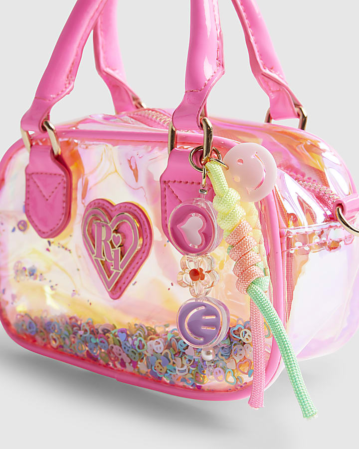 Girls Pink Neon Jelly Small Bag