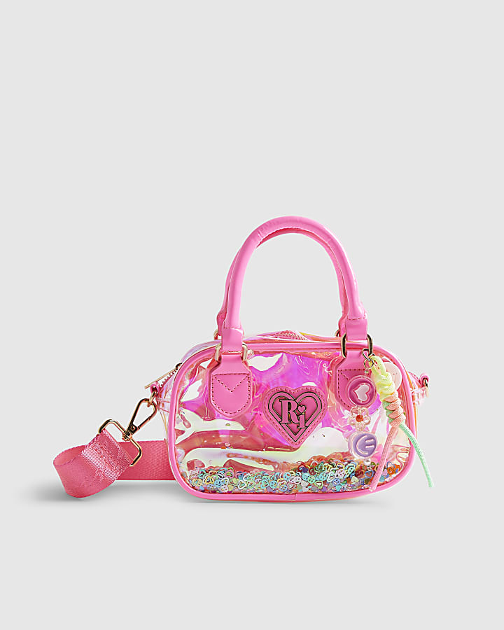 Girls Pink Neon Jelly Small Bag