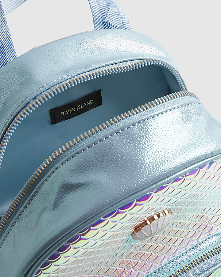 Girls Blue Shell Backpack