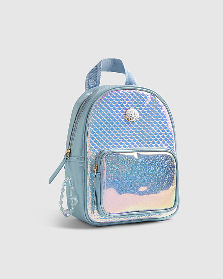 Girls Blue Shell Backpack