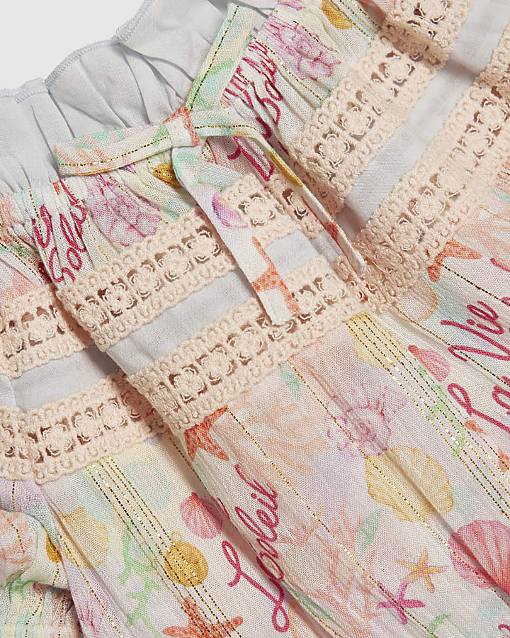 Girls Blue Under The Sea Skirt Set