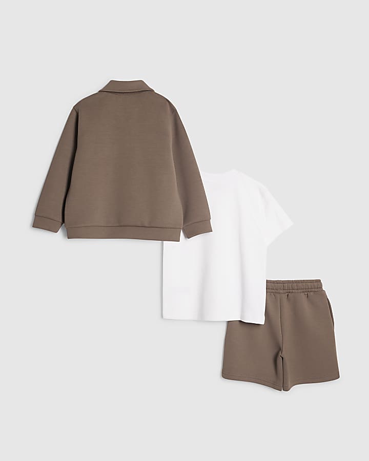 Mini Boys Grey Premium 3 Piece Set