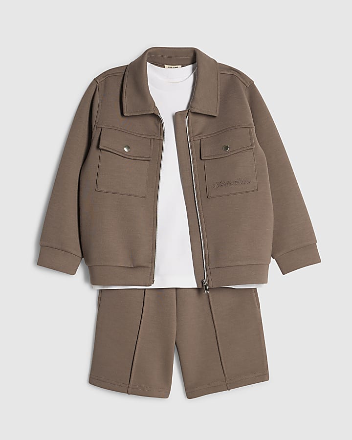 Mini Boys Grey Premium 3 Piece Set