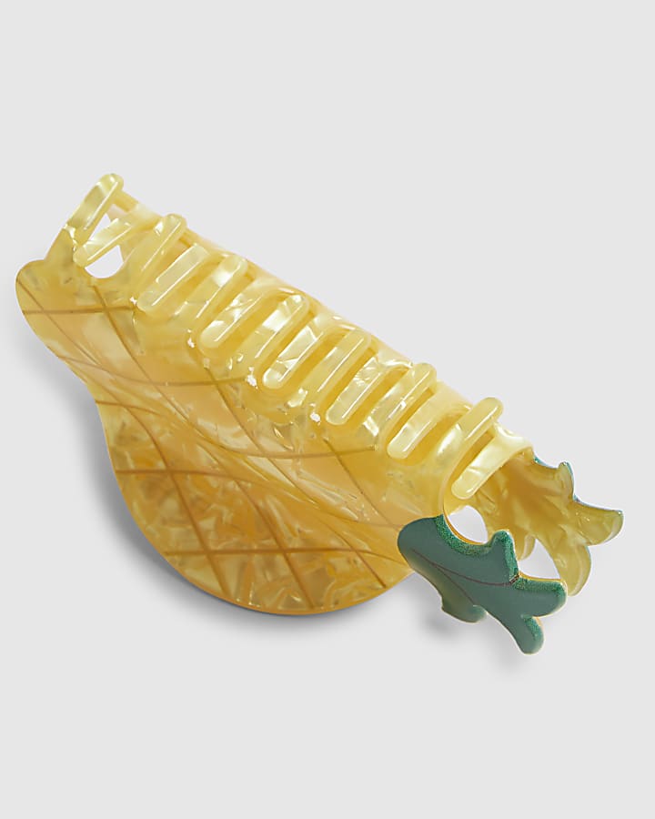 Girls Yellow Pineapple Hair Claw Clip