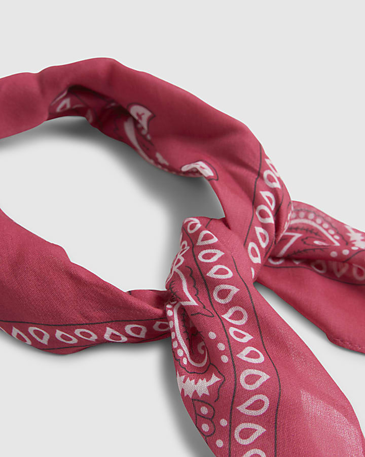 Girls Pink Paisley Bandana