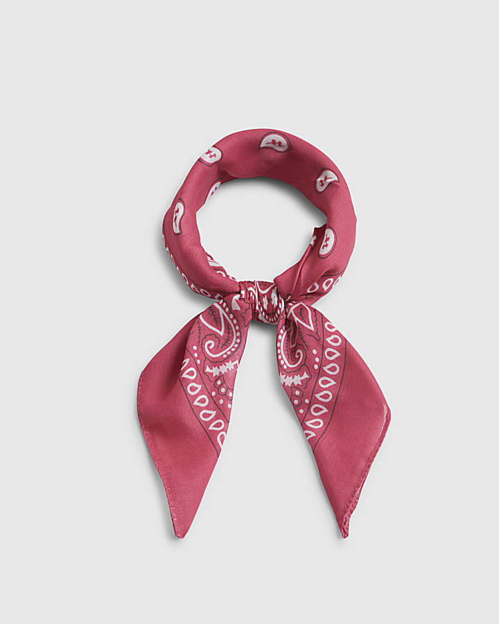 Girls Pink Paisley Bandana