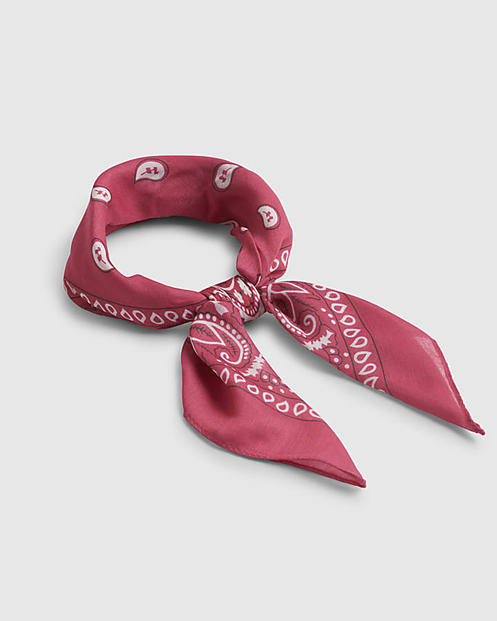 Girls Pink Paisley Bandana