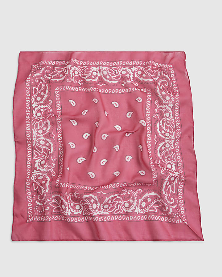 Girls Pink Paisley Bandana