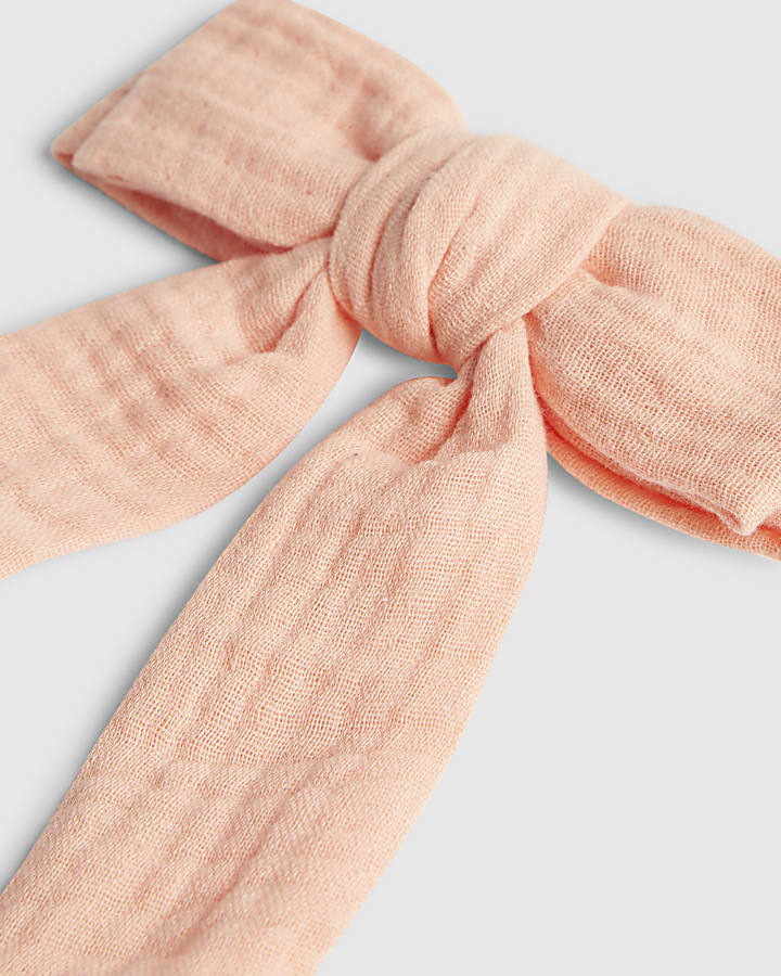 Girls Orange Hair Bow