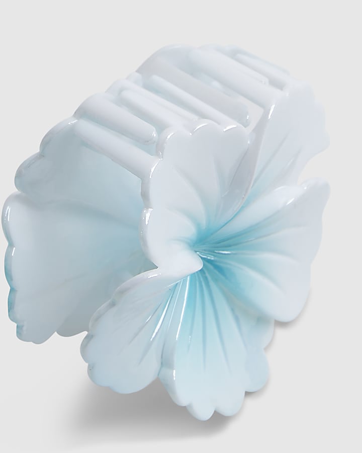 Girls Blue Blue Flower Hair Claw Clip