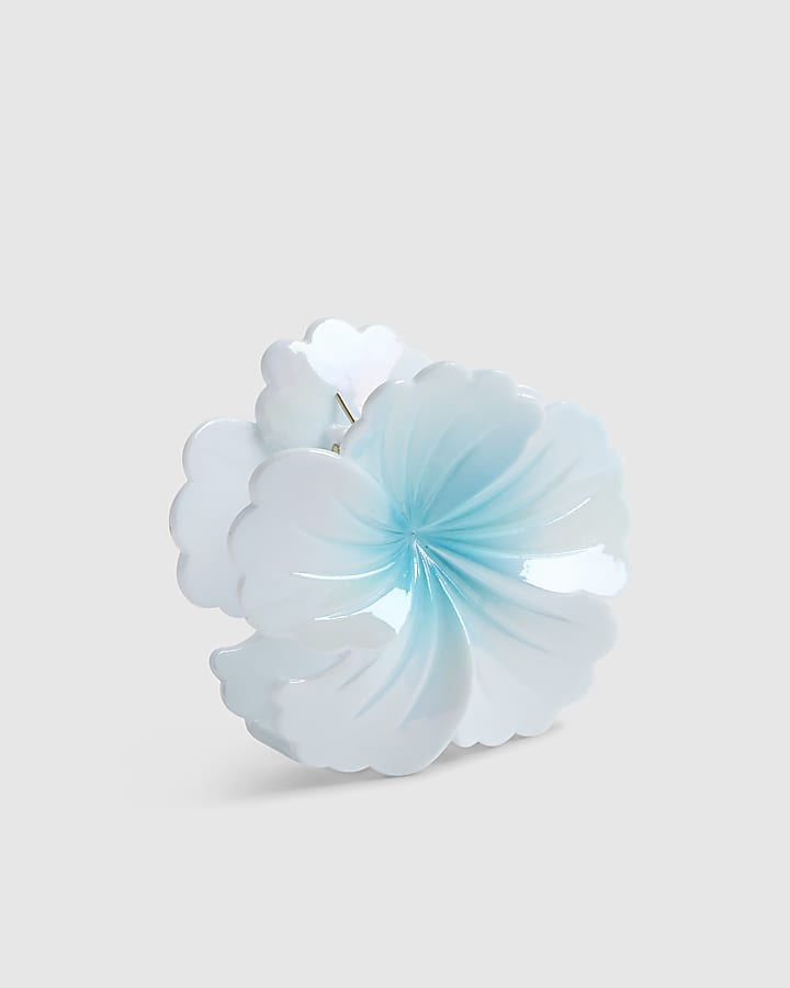 Girls Blue Blue Flower Hair Claw Clip