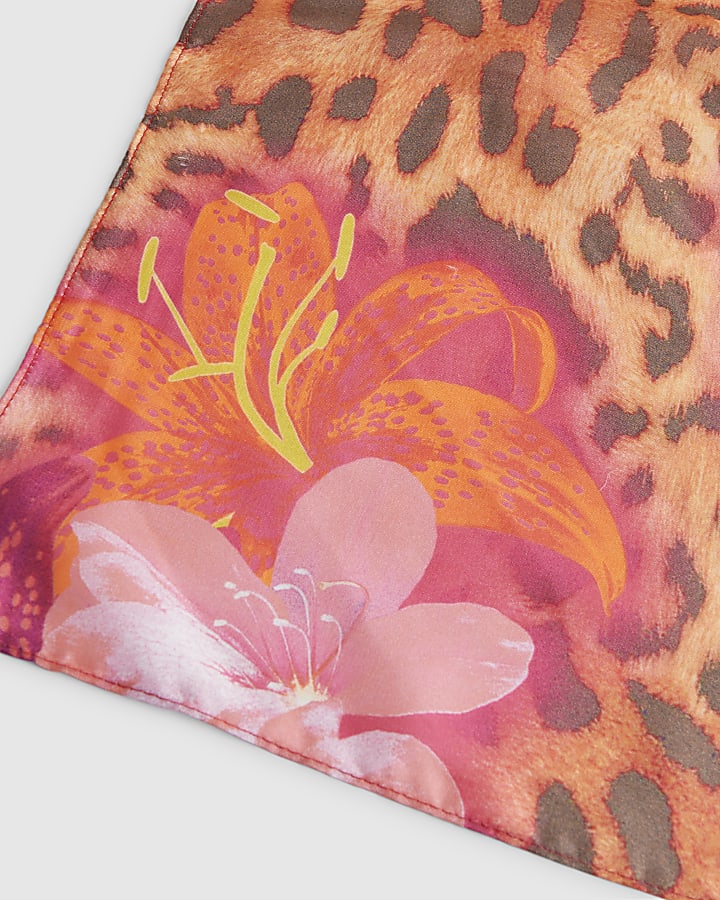 Girls Pink Leopard Lily Bandana