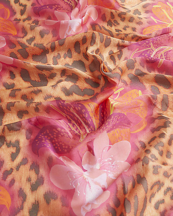 Girls Pink Leopard Lily Bandana