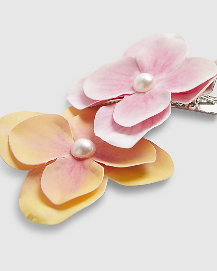Girls Flower Pack Of 2 Hair Clips
