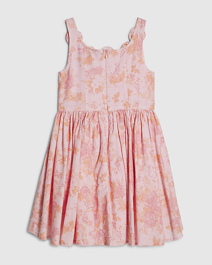Girls Pink Corsage Dress
