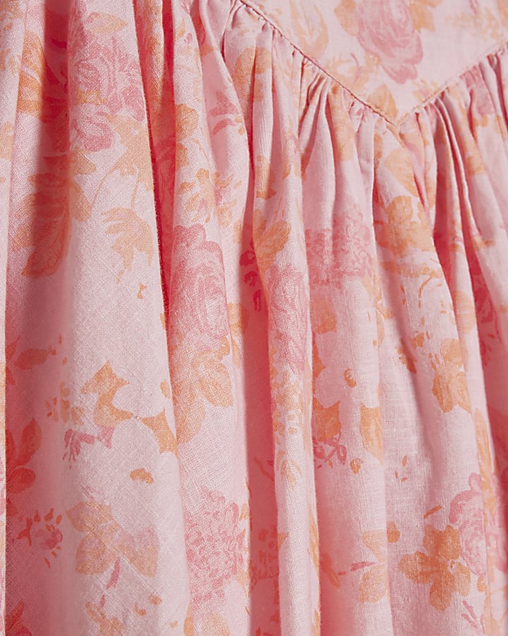 Girls Pink Corsage Dress