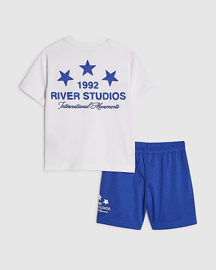 Mini Boys Blue River T-Shirt & Short Set