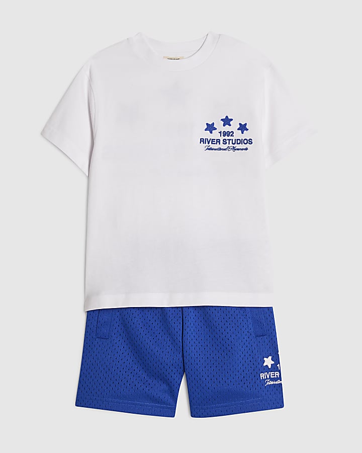 Mini Boys Blue River T-Shirt & Short Set