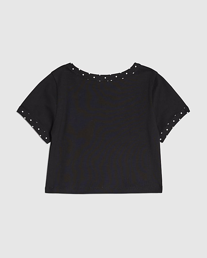 Girls Pink Polka Dot Diva Energy T-Shirt