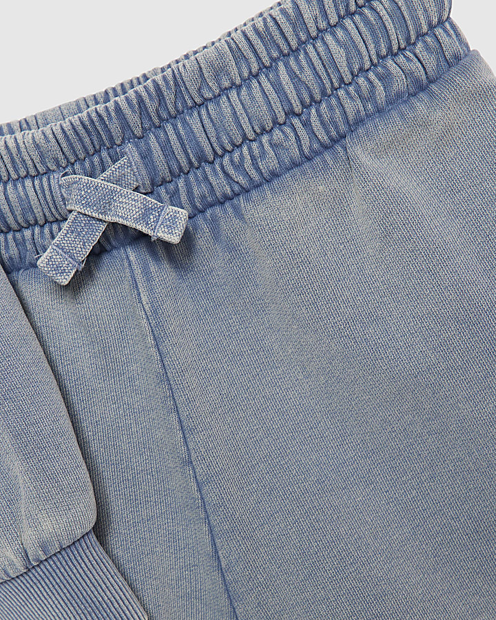 Girls Blue Washed River Hoodie Set