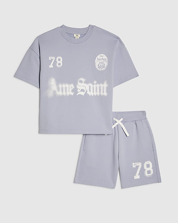 Boys Blue Ame Saint 78 T-Shirt Set
