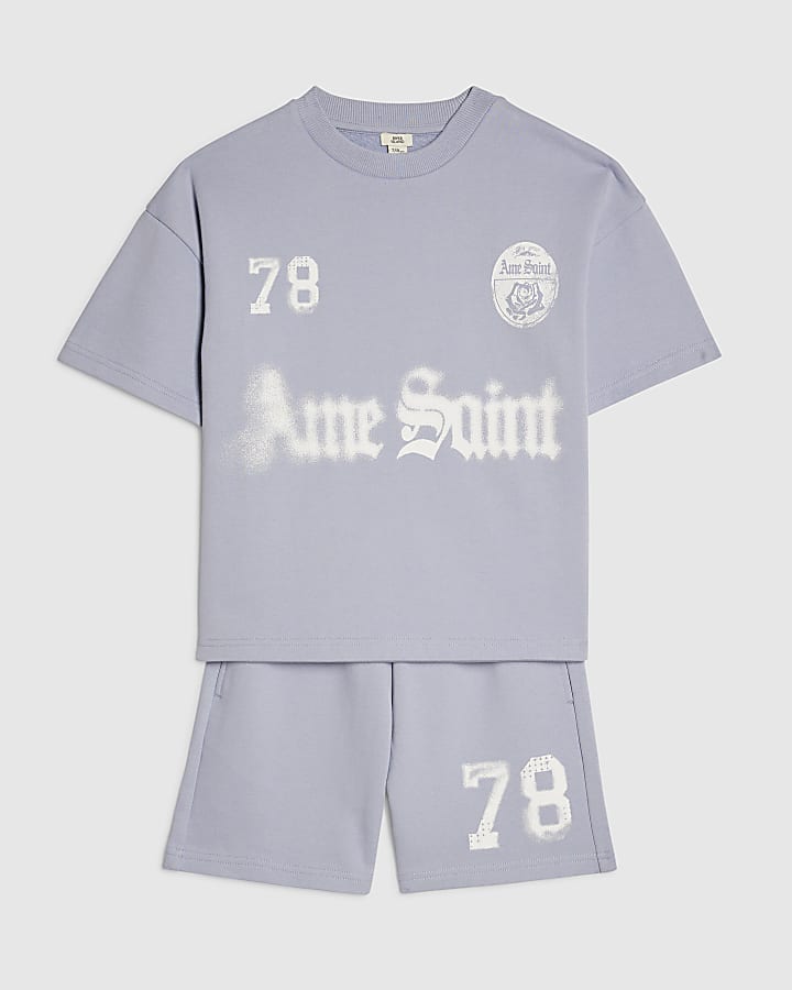 Boys Blue Ame Saint 78 T-Shirt Set
