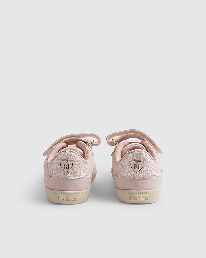 Mini Girls Pink Bow Trainers