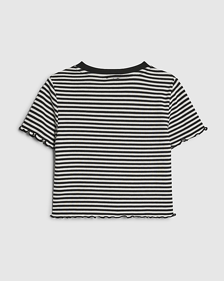 Girls Black Stripe Los Angeles 87 T-Shirt