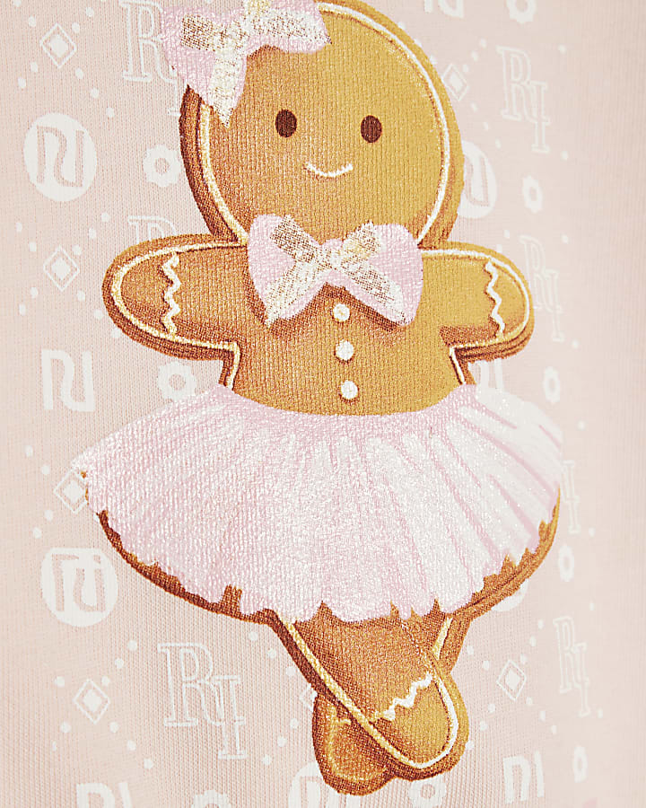 Baby Girls Pink Ginger Bread Sweatshirt