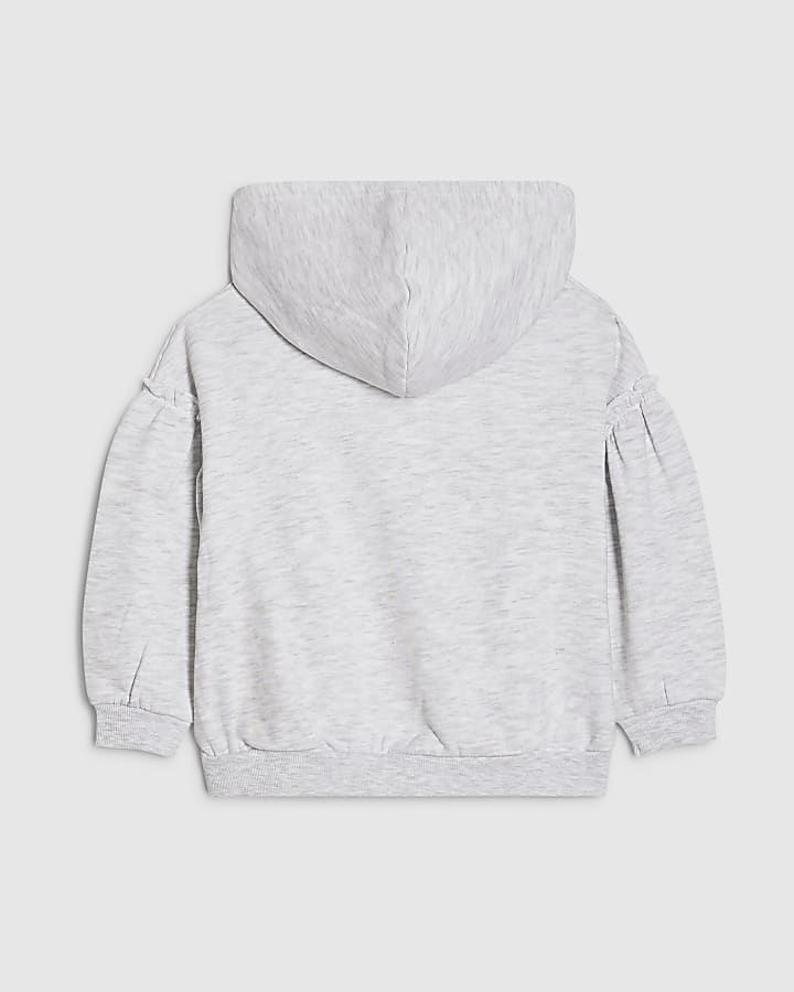 Mini Girls Grey Christmas Box Hoodie