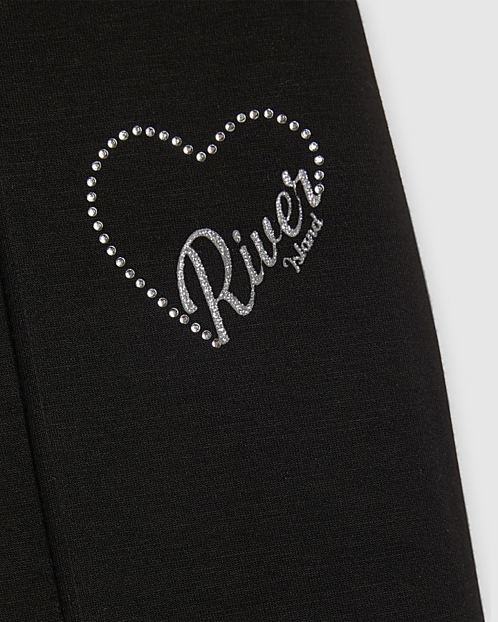 Girls Black Premium Flared Trousers