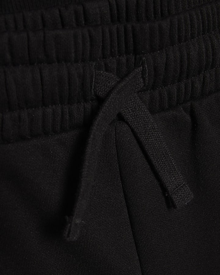 Girls Black Cherry Hoodie And Shorts Set